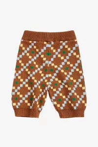 Pantalon Bébé Maille Coton Bio Pixel – Dark Brown | Centre Commercial
