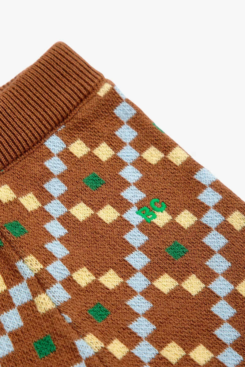 Pantalon Bébé Maille Coton Bio Pixel – Dark Brown | Centre Commercial
