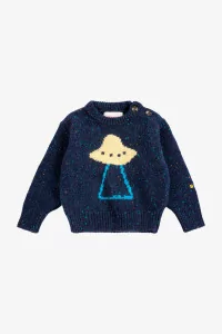 Pull Bébé Laine Pixel Abduction – Navy | Centre Commercial