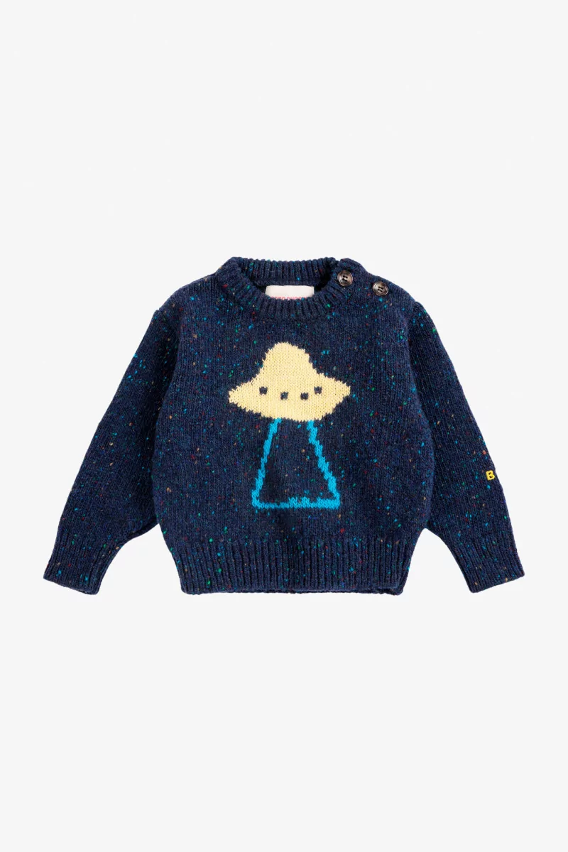 Pull Bébé Laine Pixel Abduction – Navy | Centre Commercial