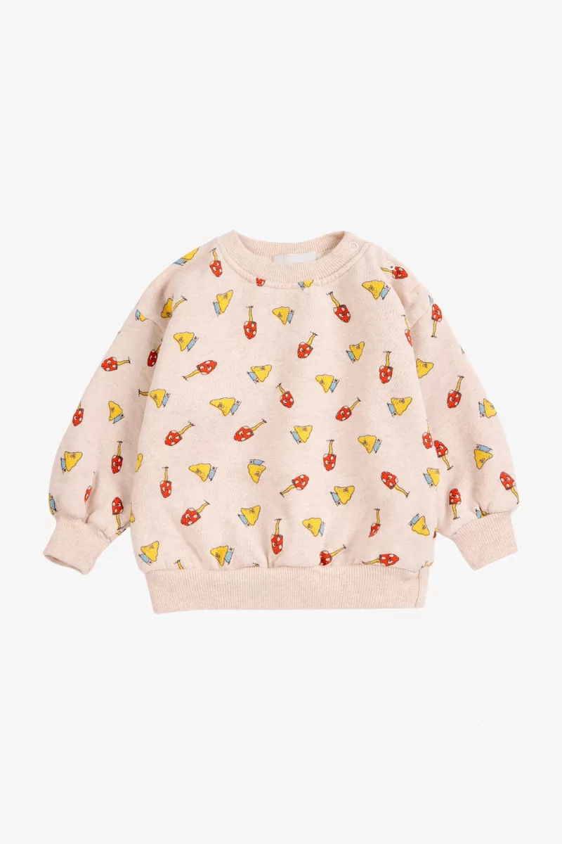Sweatshirt Bébé Coton Mush Monster Duo – Off White | Centre Commercial