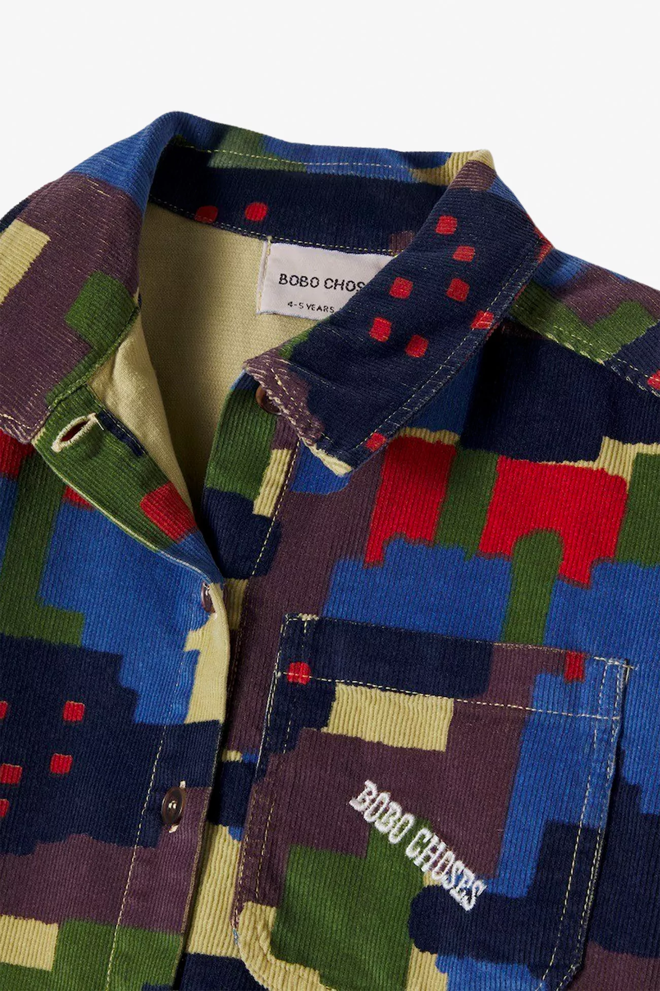 Chemise Enfant Velours Côtelé Coton Bio Paint Forest – Multicolor | Centre Commercial