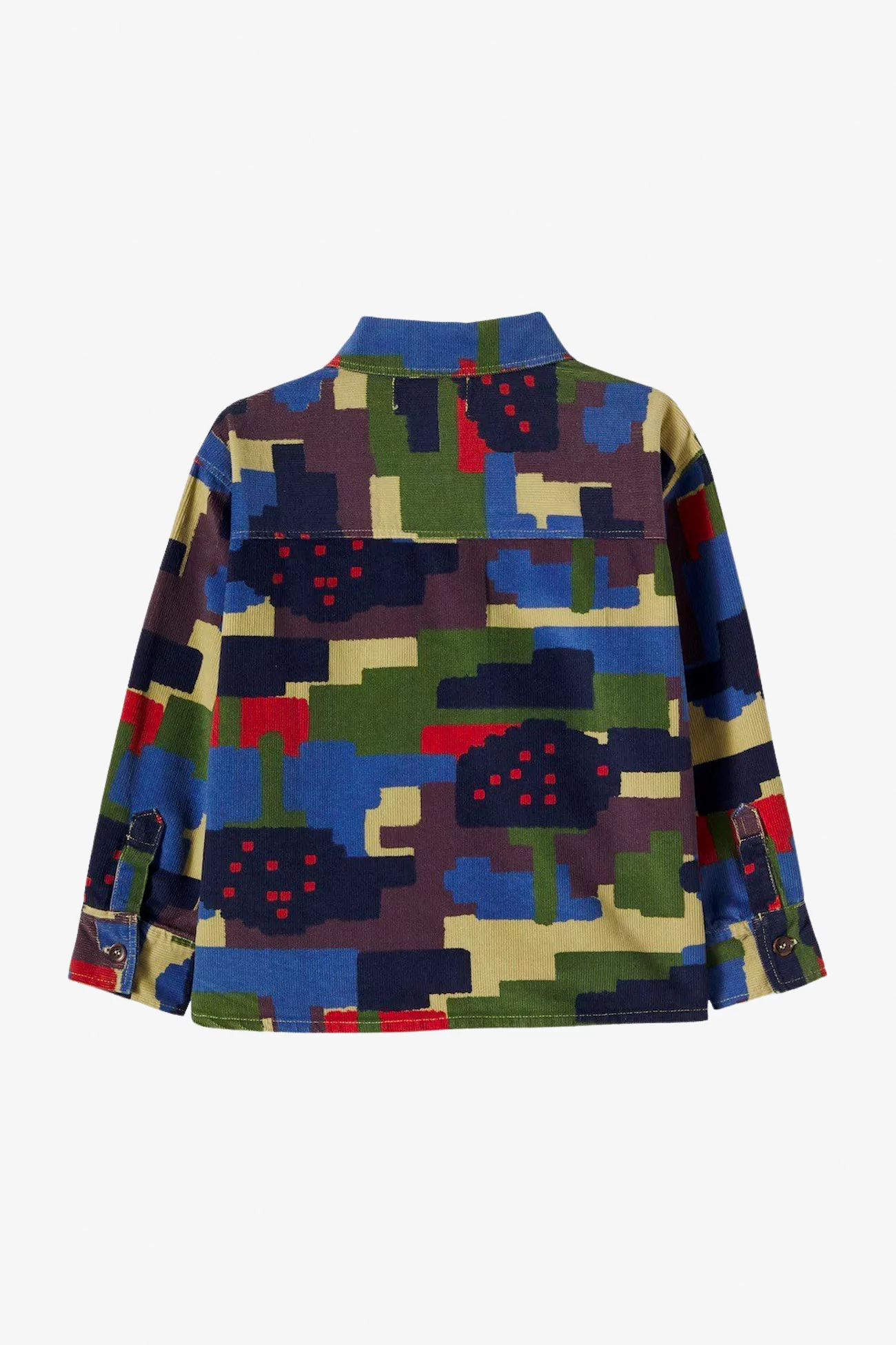 Kids Corduroy Organic Cotton Shirt Paint Forest – Multicolor | Centre Commercial