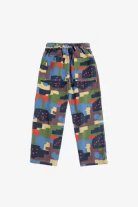 Kids Corduroy Organic Cotton Pants Paint Forest – Multicolor | Centre Commercial