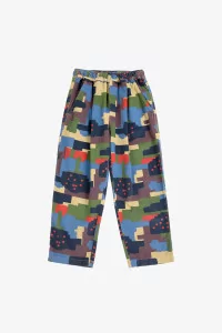 Kids Corduroy Organic Cotton Pants Paint Forest – Multicolor | Centre Commercial