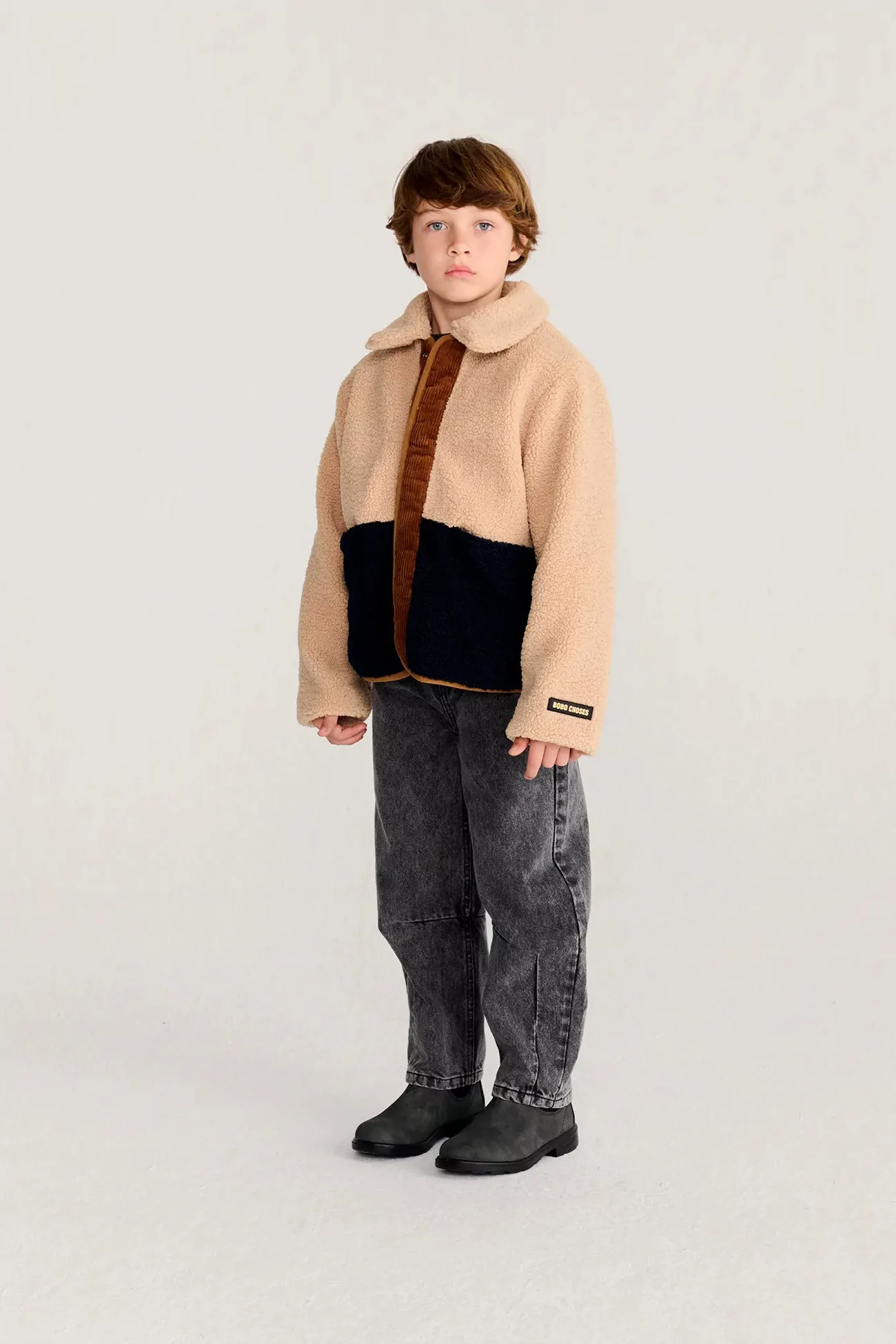 Kids Reversible Jacket Pixel Abduction – Brown | Centre Commercial