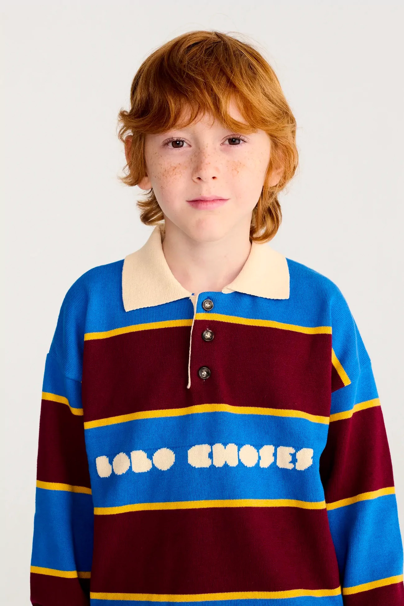 Pull Enfant Polo Coton Bio Bolder – Multicolor | Centre Commercial