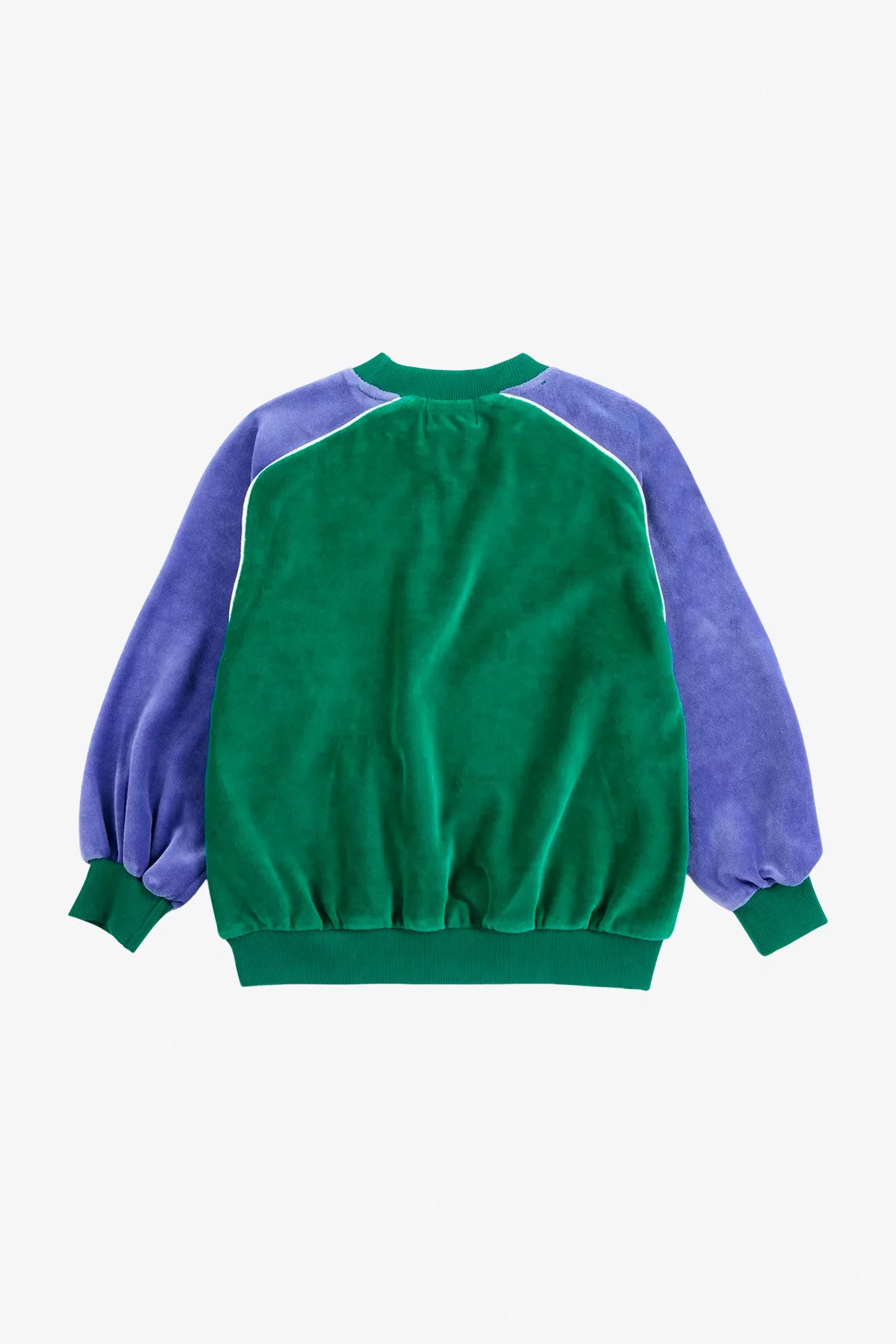Kids Terry Cloth Color Block Sweatshirt – Green | Centre Commercial