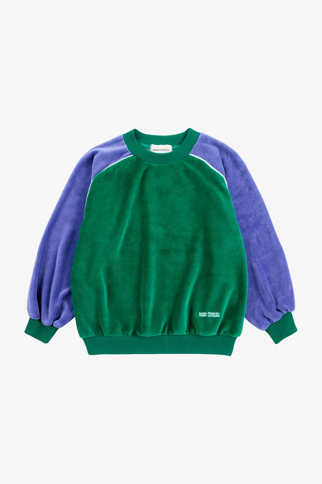 Kids Terry Cloth Color Block Sweatshirt – Green | Centre Commercial