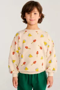 Sweatshirt Enfant Coton Mush Monster Duo – Off White | Centre Commercial
