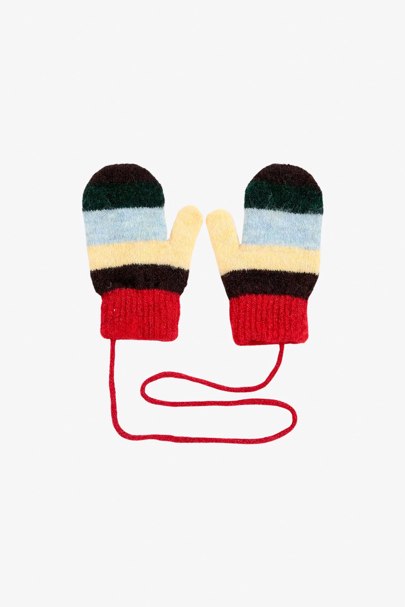 Kids Striped Knitted Wool Mittens – Multicolor | Centre Commercial