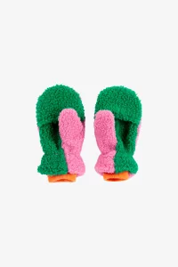 Moufles Enfant Peau Lainée Color Block – Fuchsia | Centre Commercial