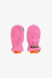 Moufles Enfant Peau Lainée Color Block – Fuchsia | Centre Commercial