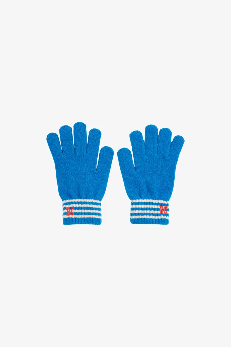 Kids Recycled Polyester Knitted Gloves Bobo Choses – Light Blue | Centre Commercial