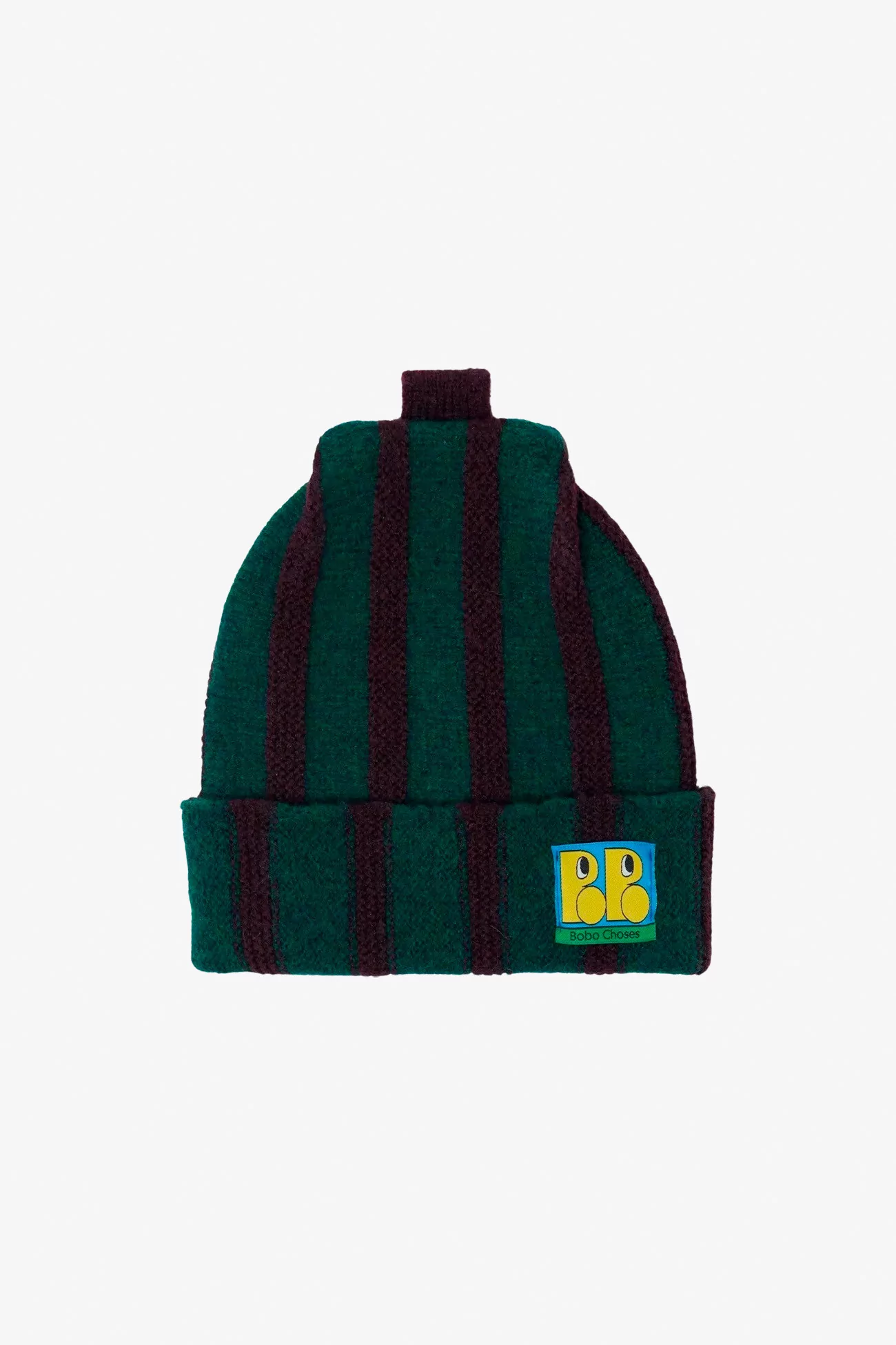 Bonnet Enfant Maille Laine Booo Tag – Dark Green | Centre Commercial