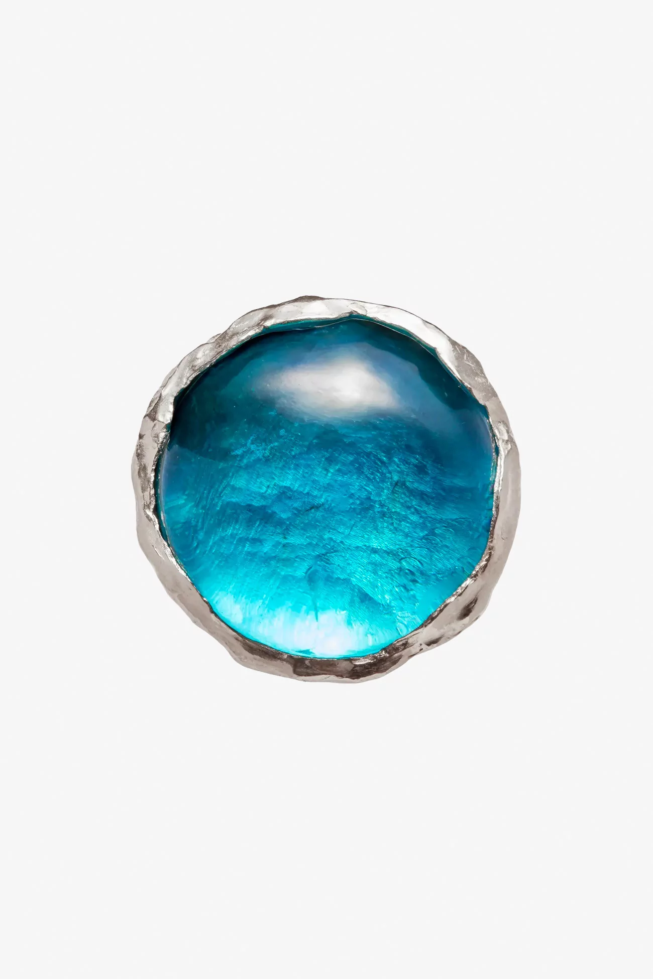 Bague Atolón Simuero Argent Verre Aqua – Bleu | Centre Commercial