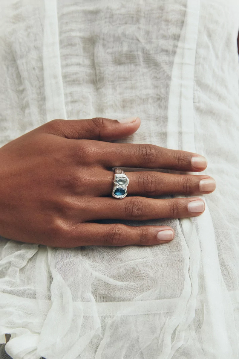 Buzo Ring Simuero Silver Blue Topaz – Blue | Centre Commercial