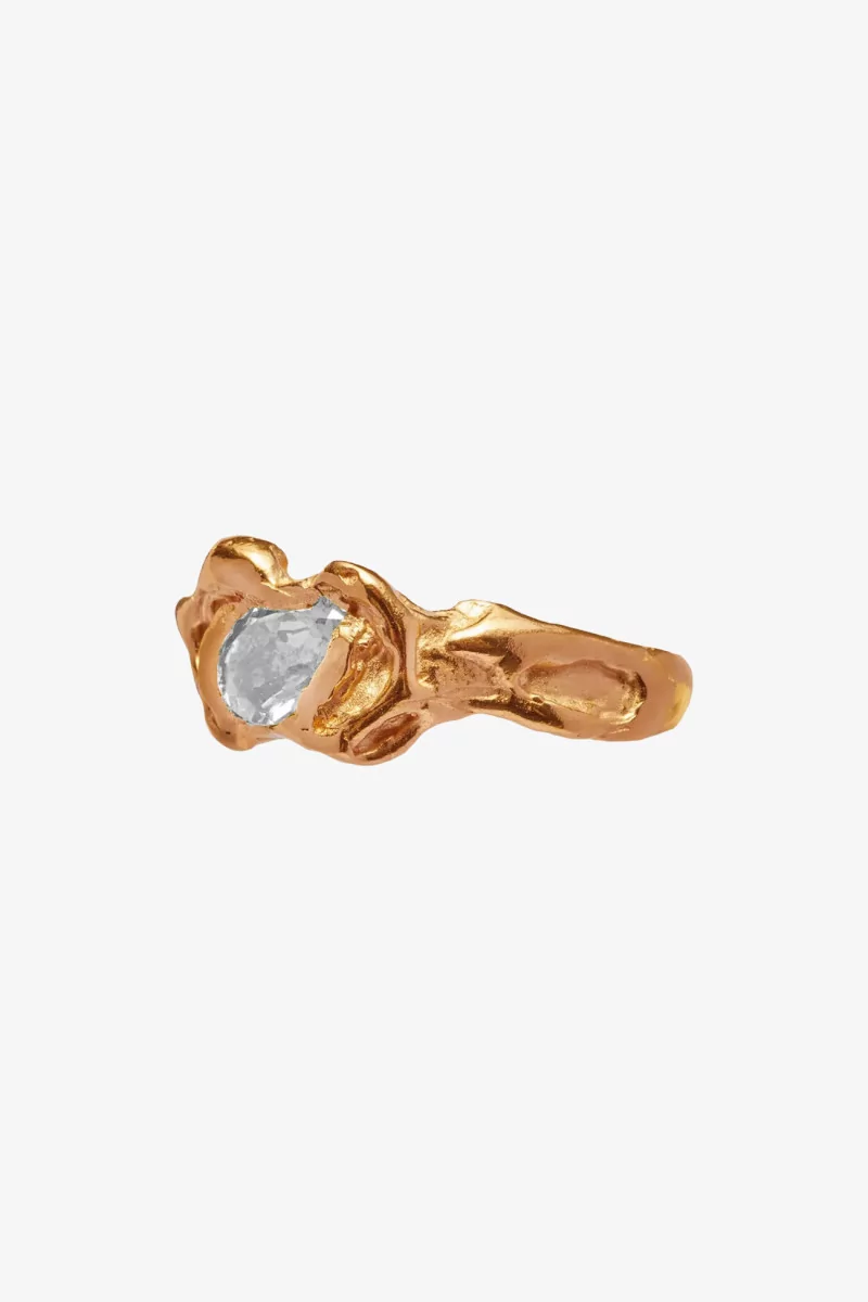 Bague Ola Orange Simuero Citrine – Doré | Centre Commercial