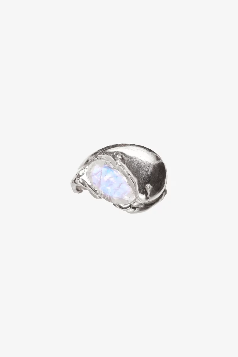 Bague Junio Simuero Pierre de Lune – Argent | Centre Commercial