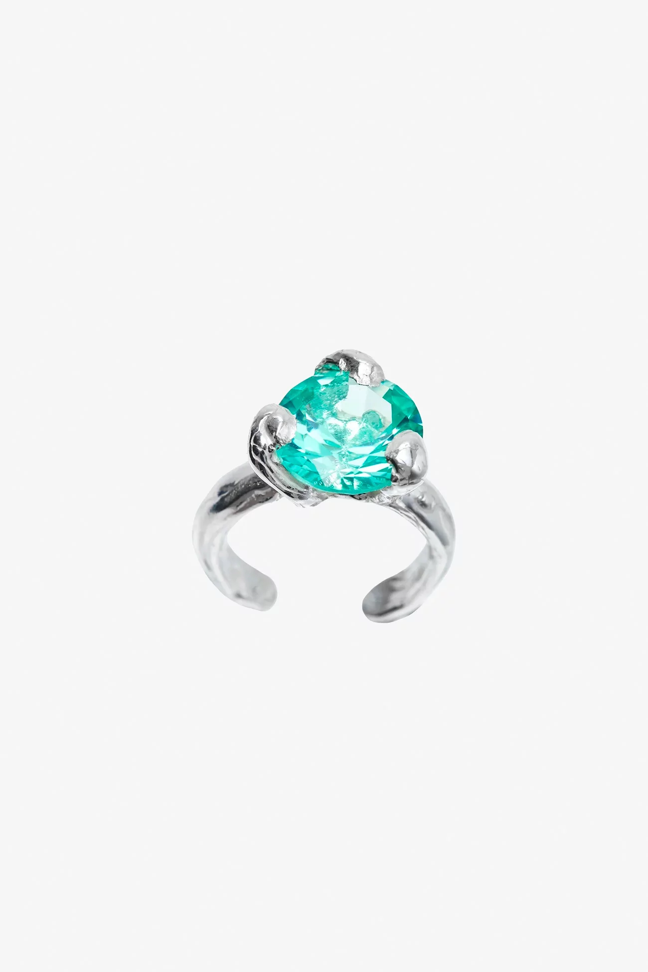 Bague de Pied Rita Simuero Argent – Vert | Centre Commercial