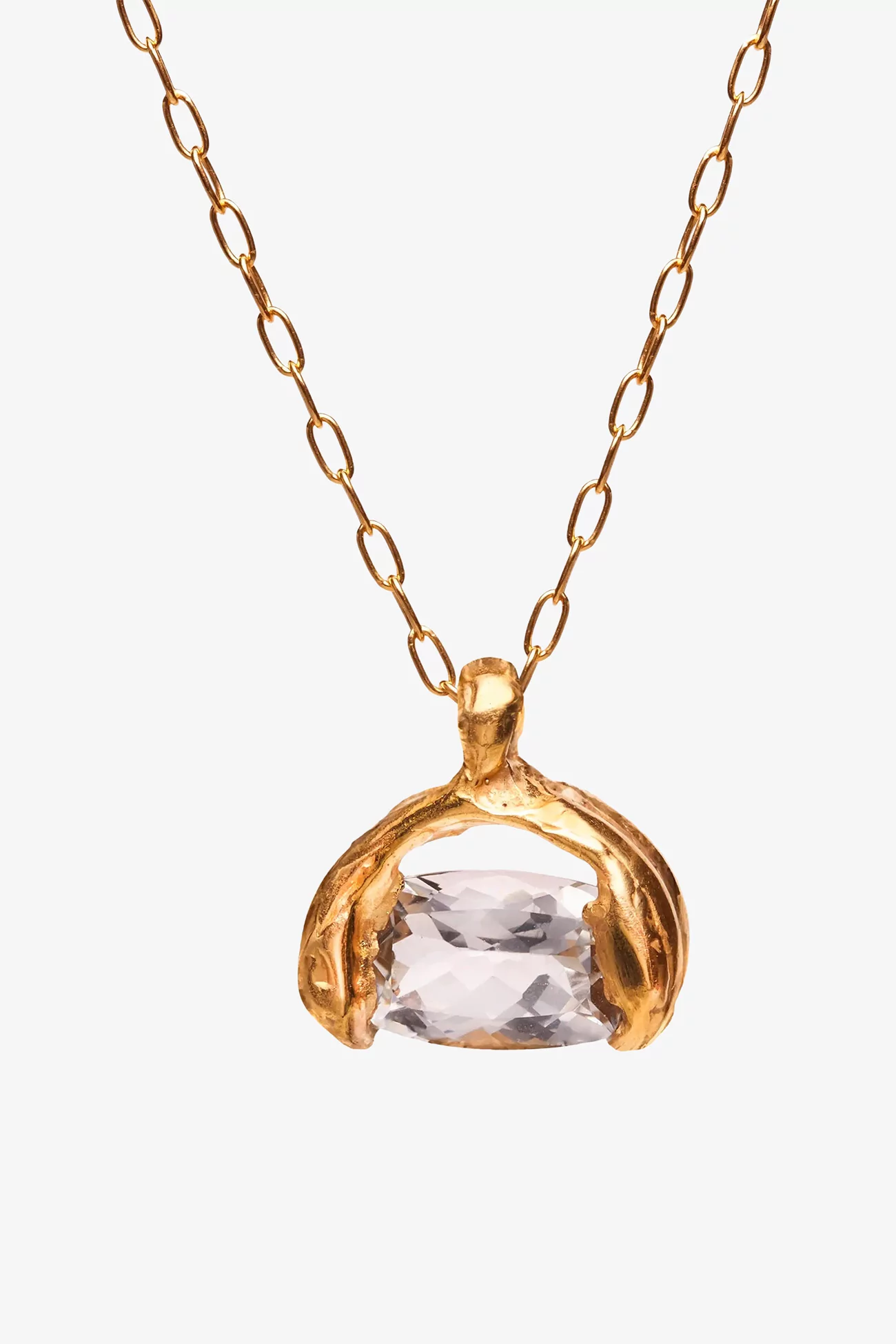 Abril Necklace Simuero White Topaz – Gold | Centre Commercial