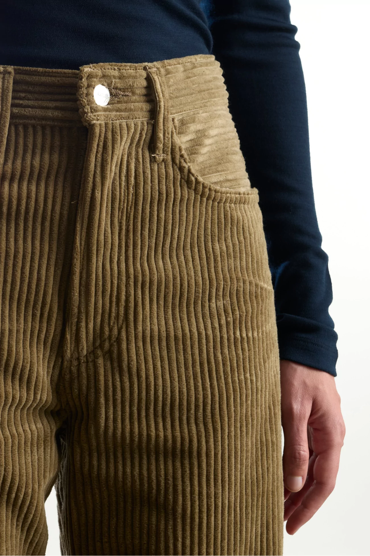 Vintage Loose Corduroy Cotton Pants – French Khaki | Centre Commercial