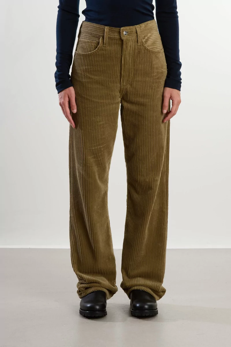 Vintage Loose Corduroy Cotton Pants – French Khaki | Centre Commercial