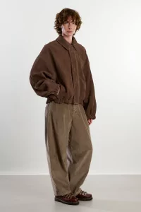 Nubuck Lambskin Nobuck Bomber Jacket – Deep Taupe | Centre Commercial