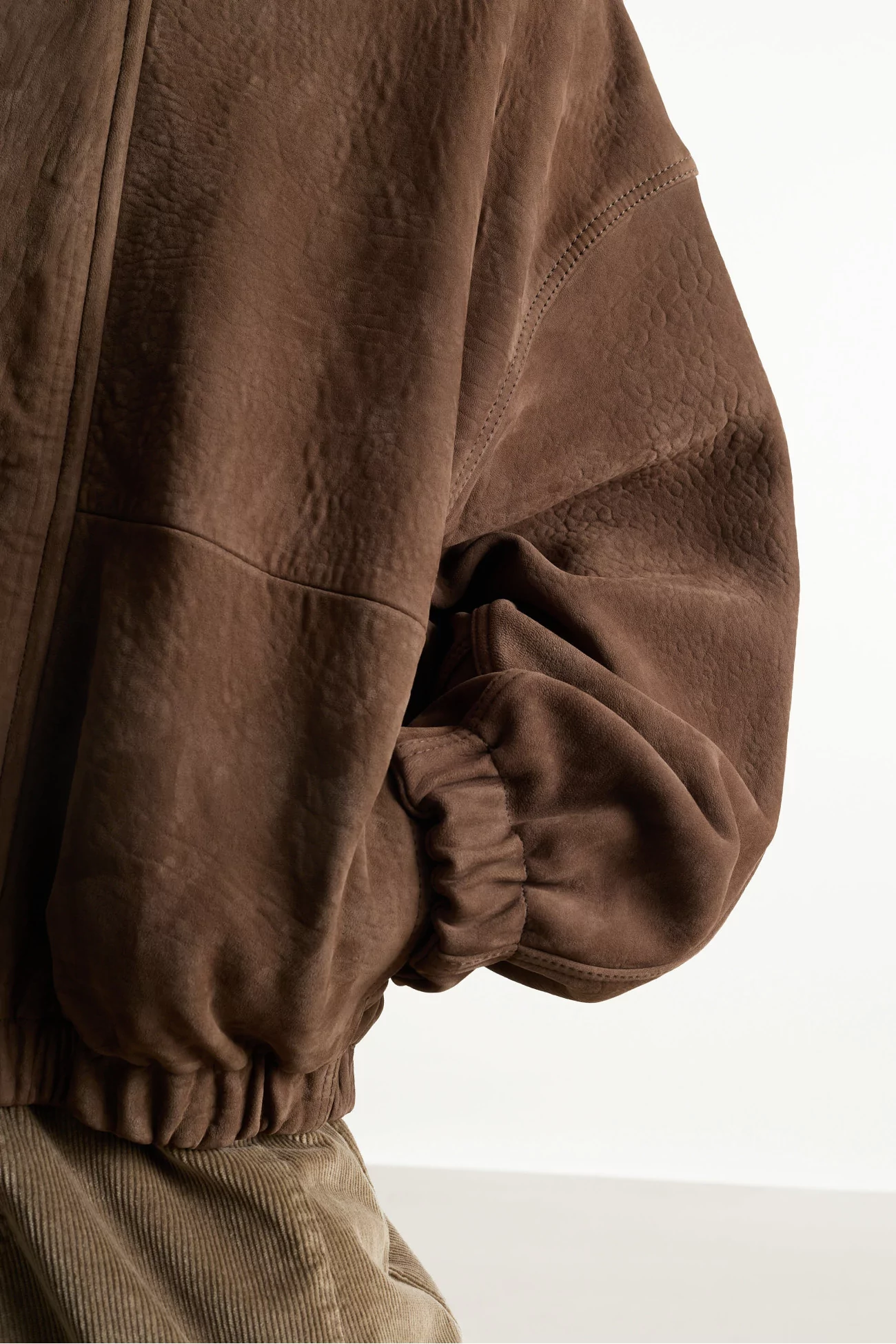 Nubuck Lambskin Nobuck Bomber Jacket – Deep Taupe | Centre Commercial