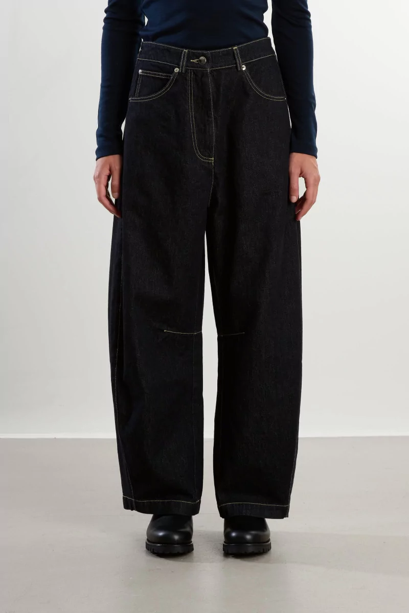 Jean Baggy Coton Curved Baggy – Black | Centre Commercial