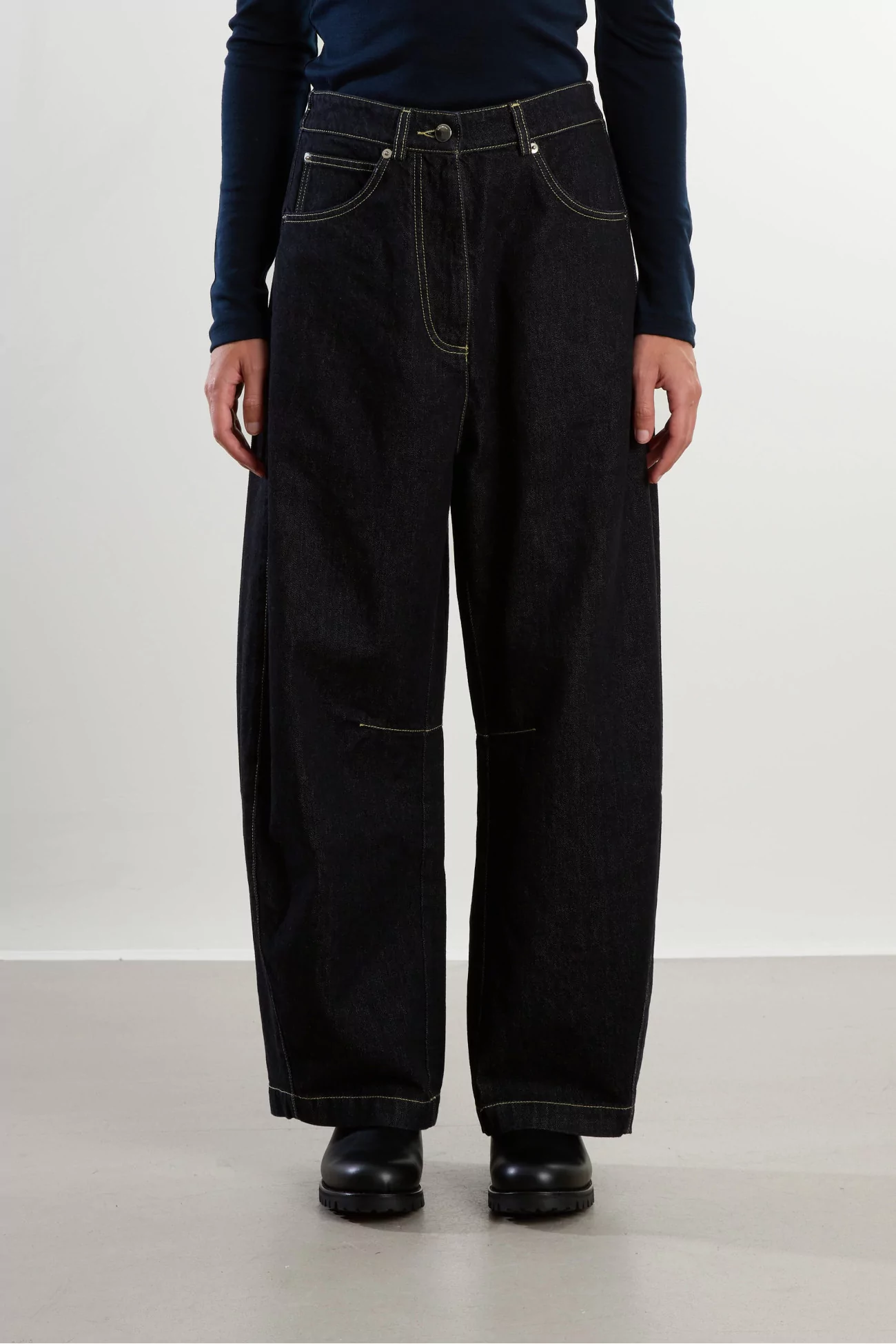 Jean Baggy Coton Curved Baggy – Black | Centre Commercial