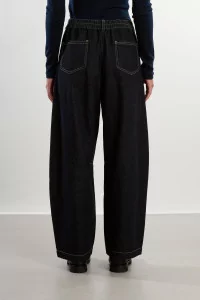 Cotton Baggy Curved Baggy Jeans – Black | Centre Commercial