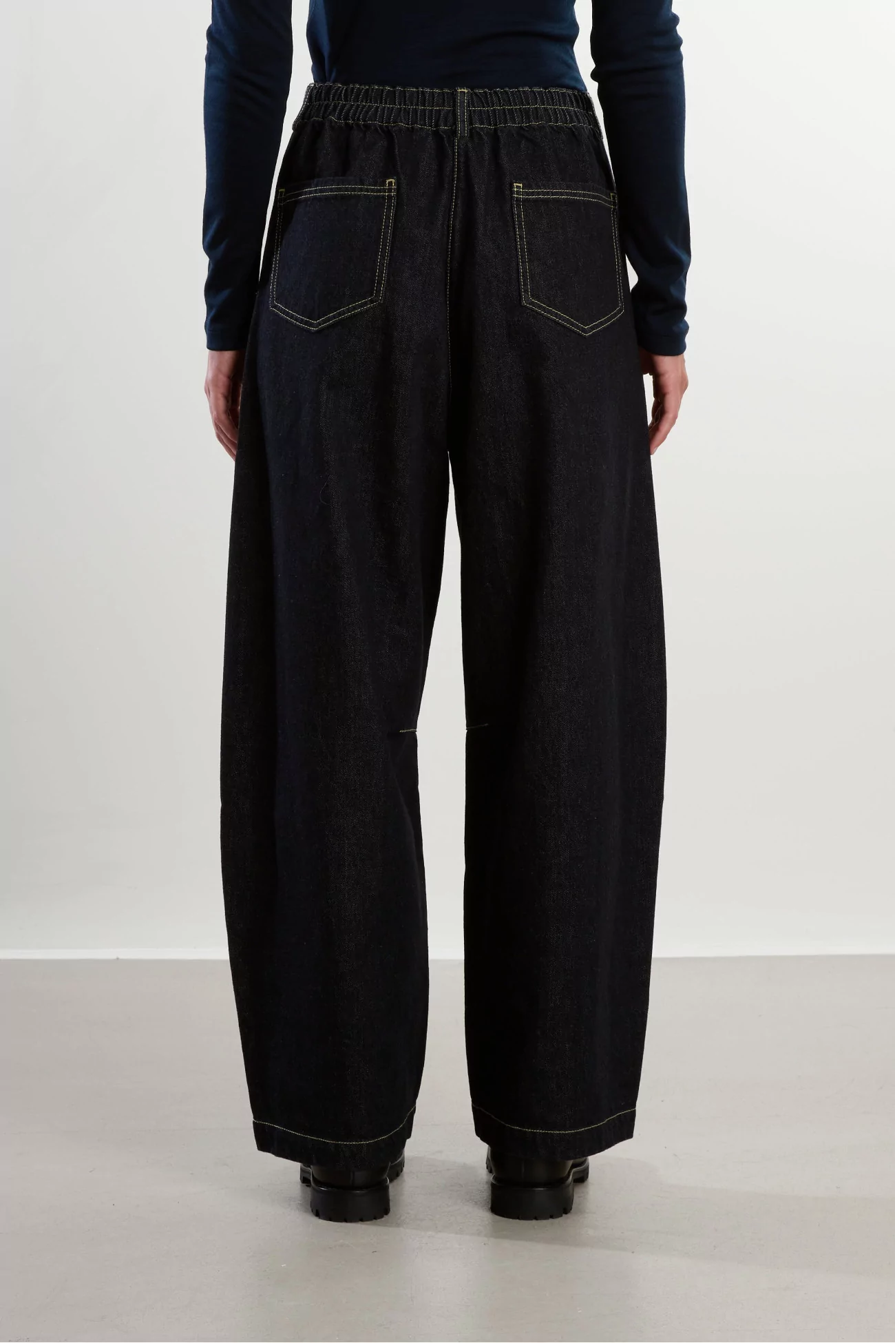Jean Baggy Coton Curved Baggy – Black | Centre Commercial