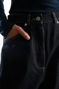 Jean Baggy Coton Curved Baggy – Black | Centre Commercial
