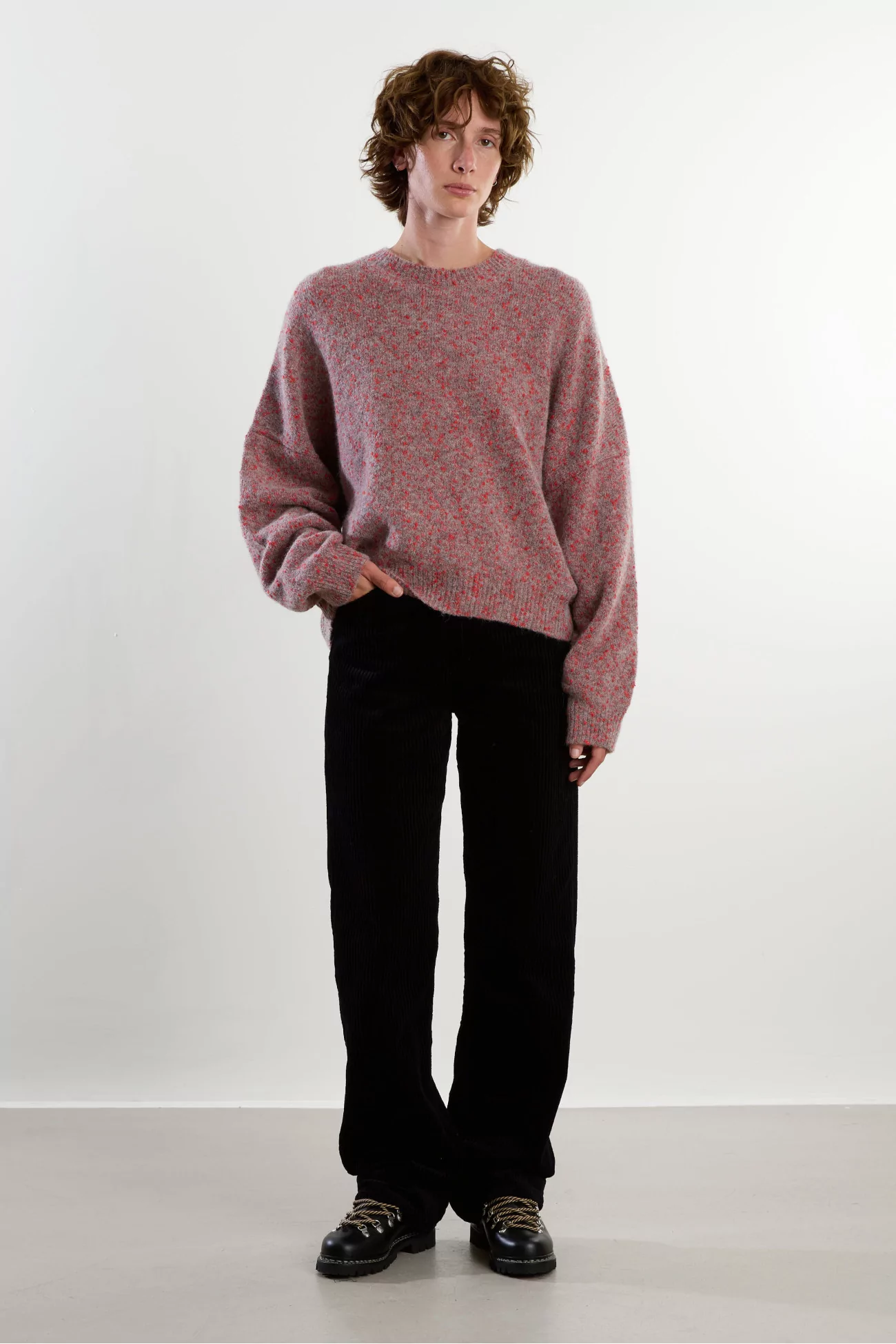 Pull Maille Mouchetée Speckled Crewneck – Malva | Centre Commercial