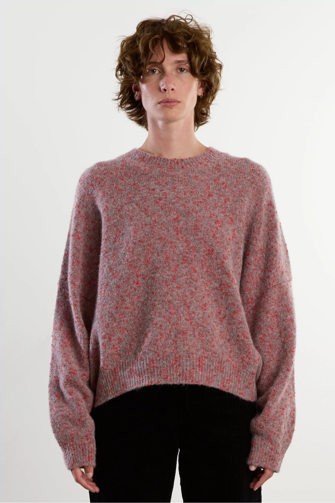 Speckled Textured Crewneck Sweater – Malva | Centre Commercial