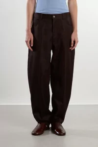 Lyocell Carrot-Shaped Carrot Pants – Brown | Centre Commercial