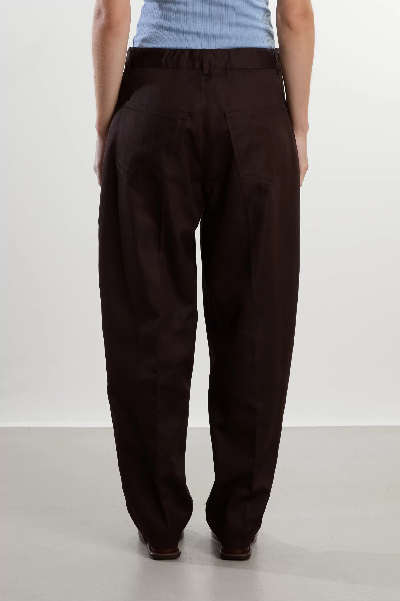 Lyocell Carrot-Shaped Carrot Pants – Brown | Centre Commercial