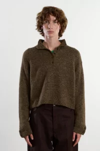 Organic Cotton Merino Melange Polo Sweater – Pardo | Centre Commercial