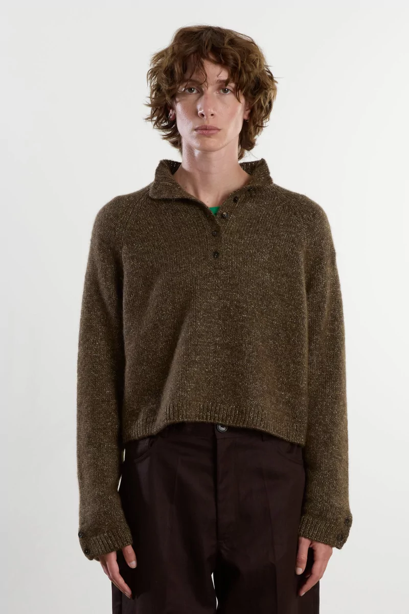 Pull Col Polo Coton Bio Mérinos Melange Polo – Pardo | Centre Commercial