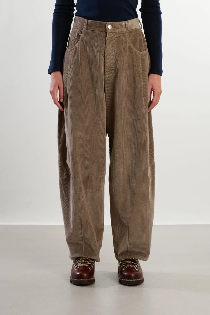 Corduroy Baggy Pants Cotton Modal – Sage | Centre Commercial