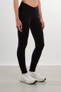 Legging Long Double Interlock Yoga Full Length – Black | Centre Commercial