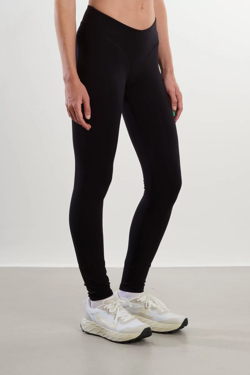 Long Double-Interlock Yoga Full Length Tights – Black | Centre Commercial