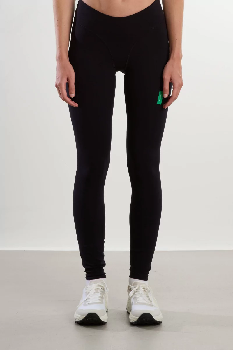 Long Double-Interlock Yoga Full Length Tights – Black | Centre Commercial
