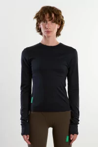Breathable Long-Sleeve Paneled T-Shirt – Black | Centre Commercial