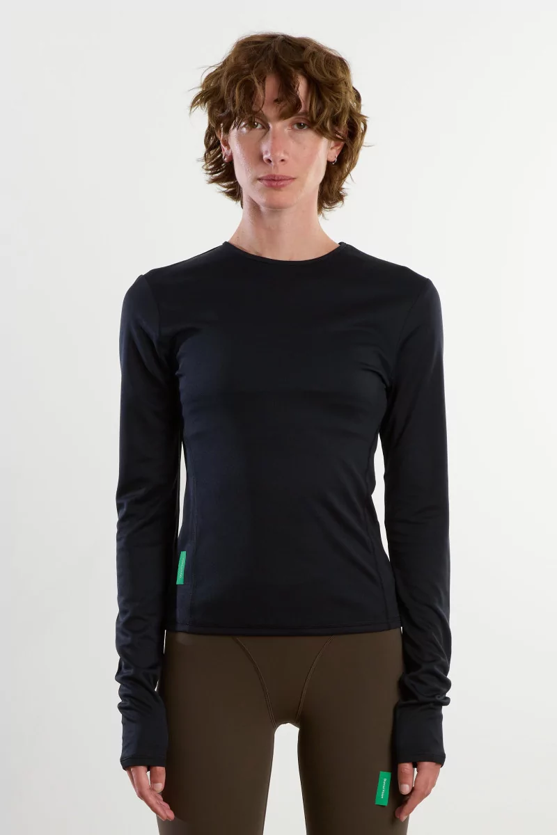 T-Shirt Technique Manches Longues Paneled – Black | Centre Commercial