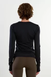 T-Shirt Technique Manches Longues Paneled – Black | Centre Commercial