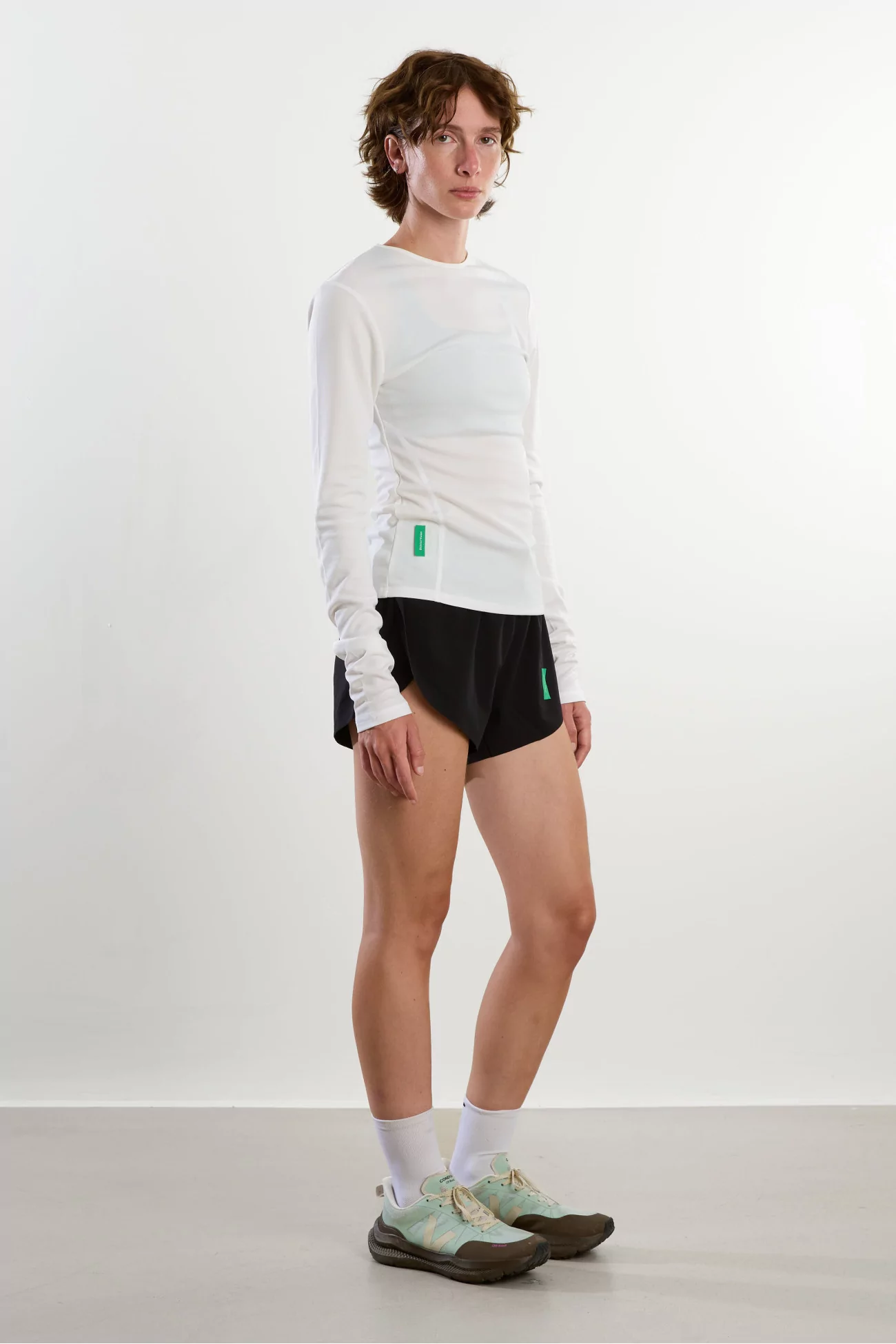 Breathable Long-Sleeve Paneled T-Shirt – Lunar White | Centre Commercial