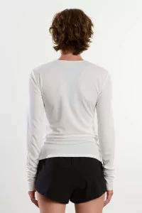 Breathable Long-Sleeve Paneled T-Shirt – Lunar White | Centre Commercial