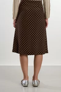 Jupe Midi Jacquard à Pois Dot Jacquard – Brown | Centre Commercial
